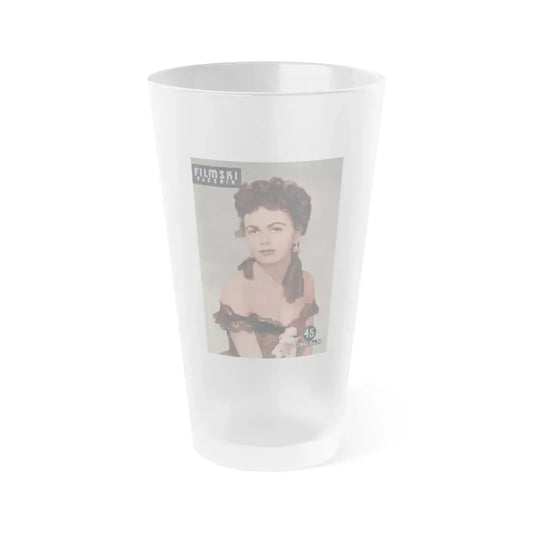 Faith Domergue #176 - Mag. Cover (Vintage Female Icon) Frosted Pint Glass 16oz 16oz Frosted - Go Mug Yourself