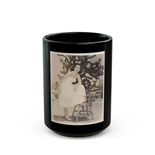 Faith Domergue #184 (Vintage Female Icon) Black Coffee Mug 15oz - Go Mug Yourself