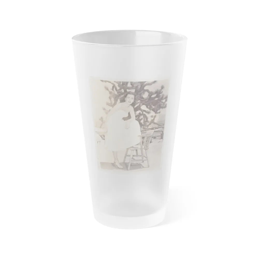 Faith Domergue #184 (Vintage Female Icon) Frosted Pint Glass 16oz-16oz-Frosted-Go Mug Yourself