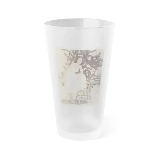 Faith Domergue #184 (Vintage Female Icon) Frosted Pint Glass 16oz 16oz Frosted - Go Mug Yourself