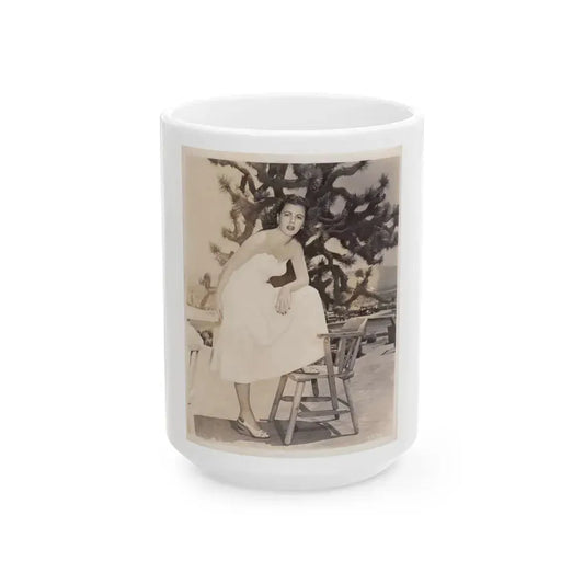 Faith Domergue #184 (Vintage Female Icon) White Coffee Mug 15oz - Go Mug Yourself