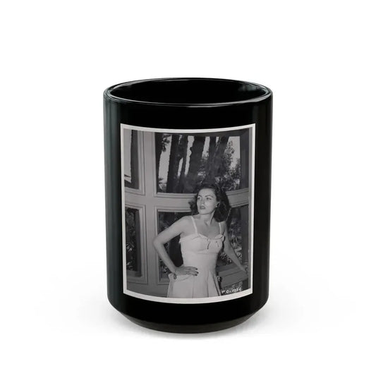 Faith Domergue #185 (Vintage Female Icon) Black Coffee Mug 15oz - Go Mug Yourself