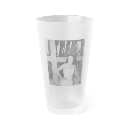 Faith Domergue #185 (Vintage Female Icon) Frosted Pint Glass 16oz 16oz Frosted - Go Mug Yourself