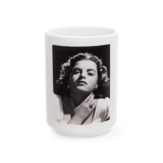 Faith Domergue #187 (Vintage Female Icon) White Coffee Mug 15oz - Go Mug Yourself