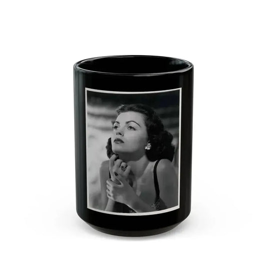 Faith Domergue #188 (Vintage Female Icon) Black Coffee Mug 15oz - Go Mug Yourself