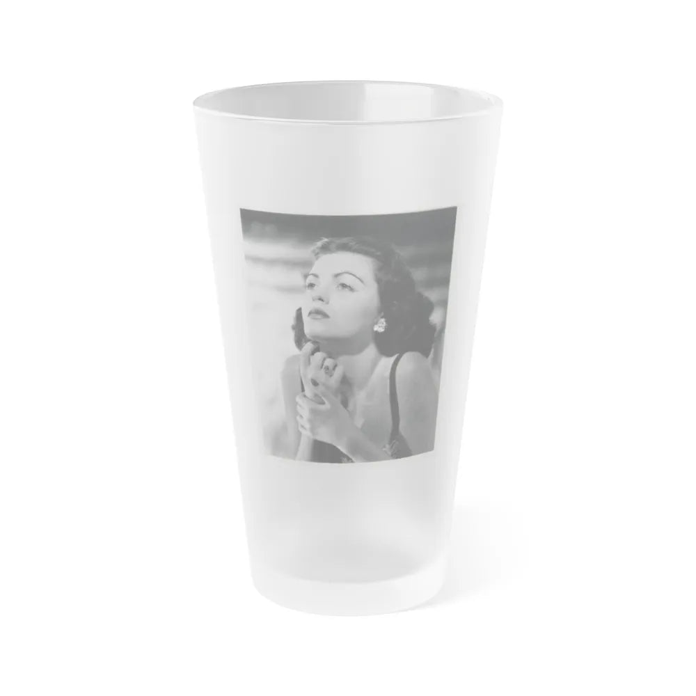 Faith Domergue #188 (Vintage Female Icon) Frosted Pint Glass 16oz-16oz-Frosted-Go Mug Yourself