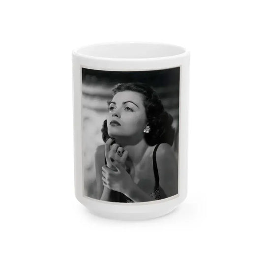 Faith Domergue #188 (Vintage Female Icon) White Coffee Mug 15oz - Go Mug Yourself