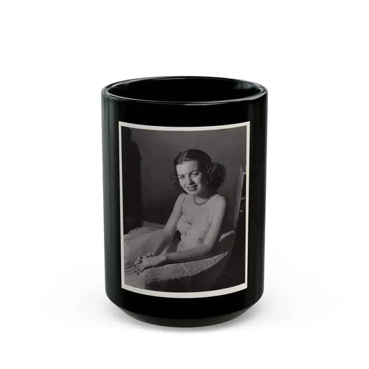 Faith Domergue #189 (Vintage Female Icon) Black Coffee Mug 15oz - Go Mug Yourself