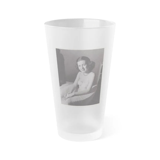 Faith Domergue #189 (Vintage Female Icon) Frosted Pint Glass 16oz-16oz-Frosted-Go Mug Yourself