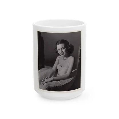 Faith Domergue #189 (Vintage Female Icon) White Coffee Mug 15oz - Go Mug Yourself