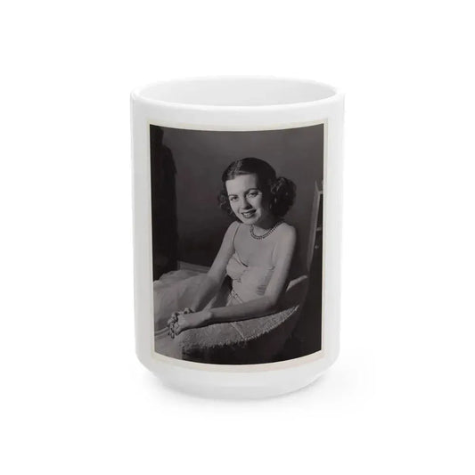 Faith Domergue #189 (Vintage Female Icon) White Coffee Mug 15oz - Go Mug Yourself