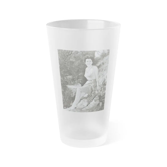 Faith Domergue #191 (Vintage Female Icon) Frosted Pint Glass 16oz-16oz-Frosted-Go Mug Yourself