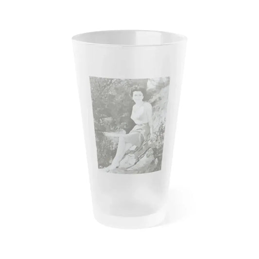 Faith Domergue #191 (Vintage Female Icon) Frosted Pint Glass 16oz 16oz Frosted - Go Mug Yourself