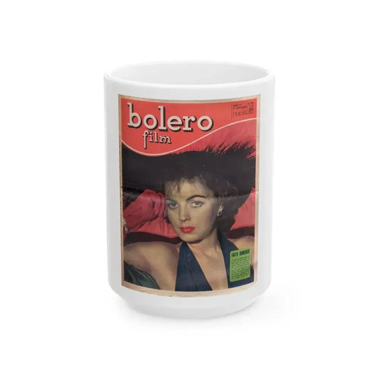 Faith Domergue #194 (Vintage Female Icon) White Coffee Mug 15oz - Go Mug Yourself