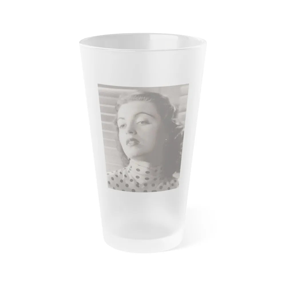 Faith Domergue #195 (Vintage Female Icon) Frosted Pint Glass 16oz-16oz-Frosted-Go Mug Yourself