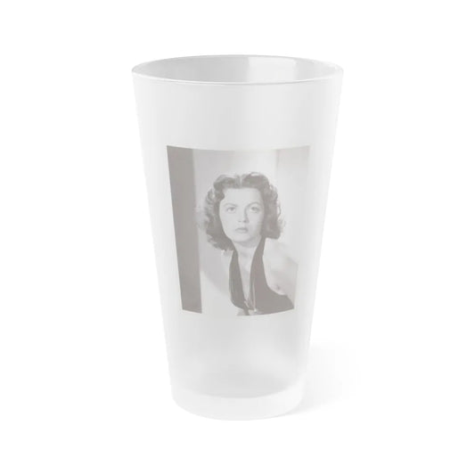 Faith Domergue #196 (Vintage Female Icon) Frosted Pint Glass 16oz-16oz-Frosted-Go Mug Yourself