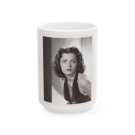 Faith Domergue #196 (Vintage Female Icon) White Coffee Mug 15oz - Go Mug Yourself