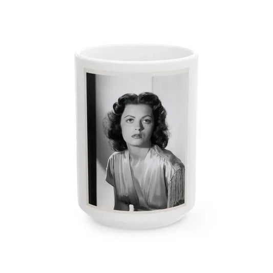 Faith Domergue #200 (Vintage Female Icon) White Coffee Mug 15oz - Go Mug Yourself