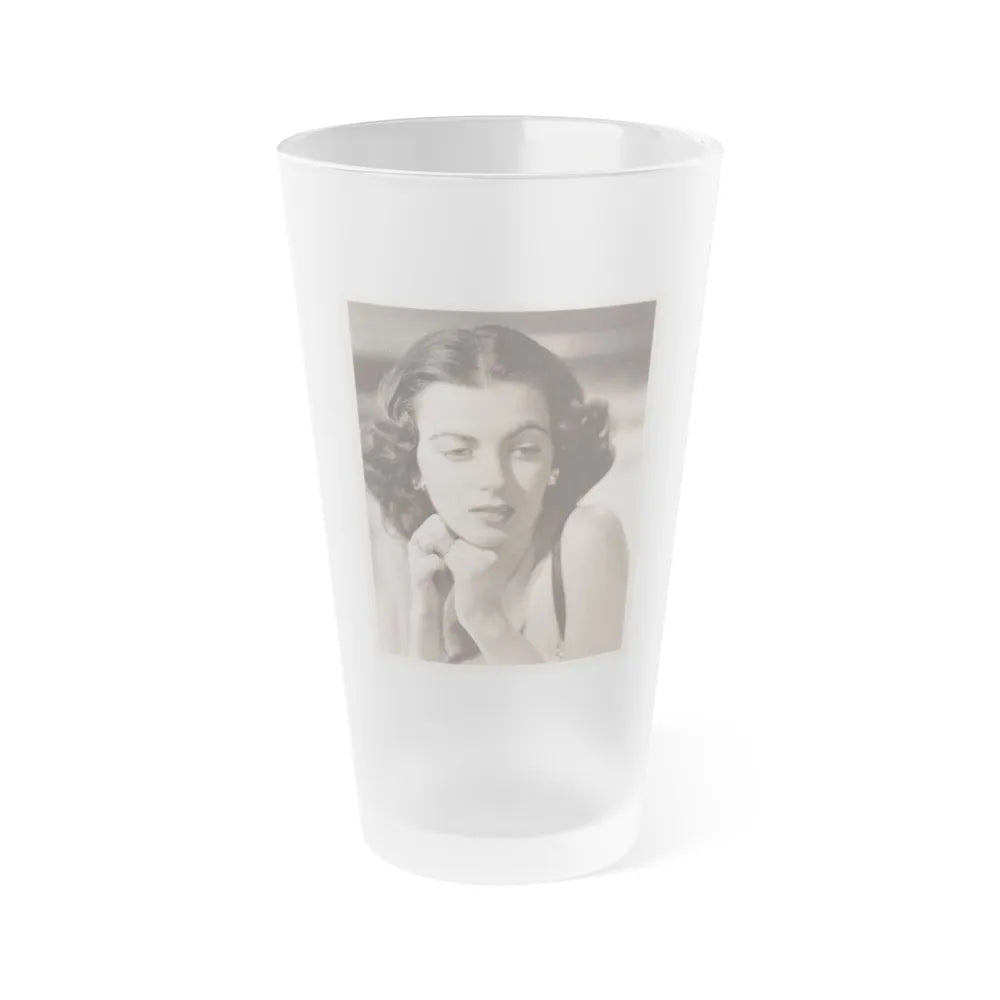 Faith Domergue #204 (Vintage Female Icon) Frosted Pint Glass 16oz-16oz-Frosted-Go Mug Yourself