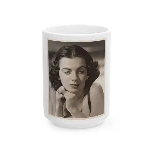 Faith Domergue #204 (Vintage Female Icon) White Coffee Mug 15oz - Go Mug Yourself