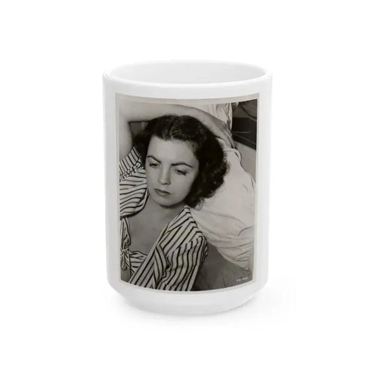 Faith Domergue #207 (Vintage Female Icon) White Coffee Mug 15oz - Go Mug Yourself