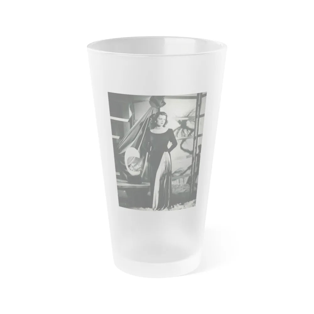 Faith Domergue #214 (Vintage Female Icon) Frosted Pint Glass 16oz-16oz-Frosted-Go Mug Yourself