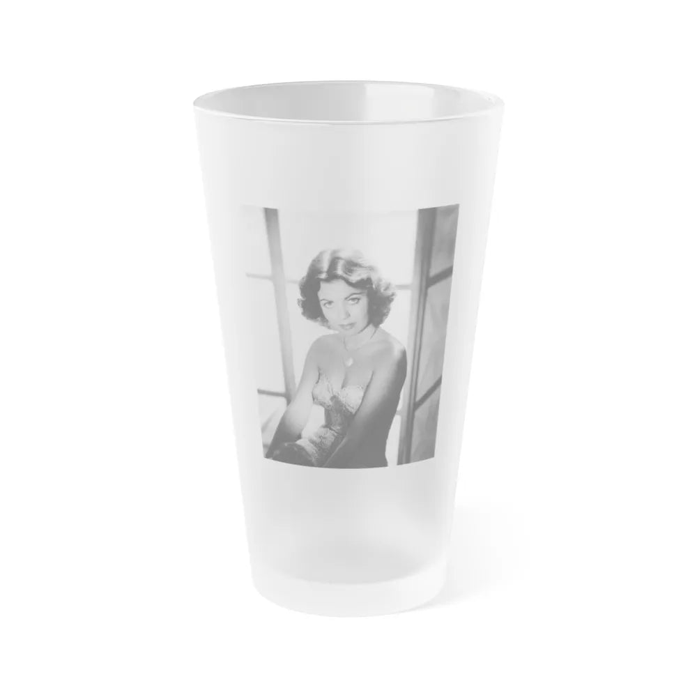 Faith Domergue #220 (Vintage Female Icon) Frosted Pint Glass 16oz-16oz-Frosted-Go Mug Yourself