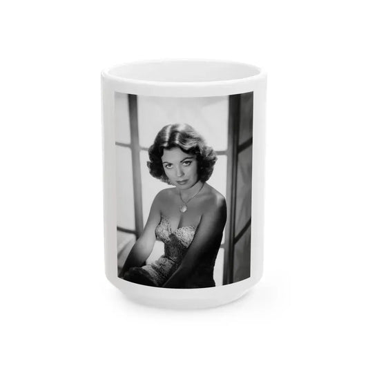 Faith Domergue #220 (Vintage Female Icon) White Coffee Mug 15oz - Go Mug Yourself