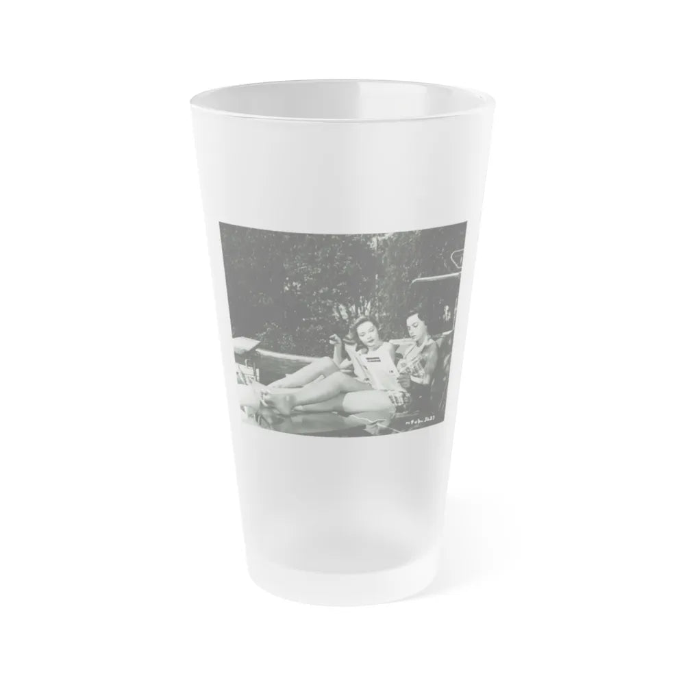 Faith Domergue #222 (Vintage Female Icon) Frosted Pint Glass 16oz-16oz-Frosted-Go Mug Yourself