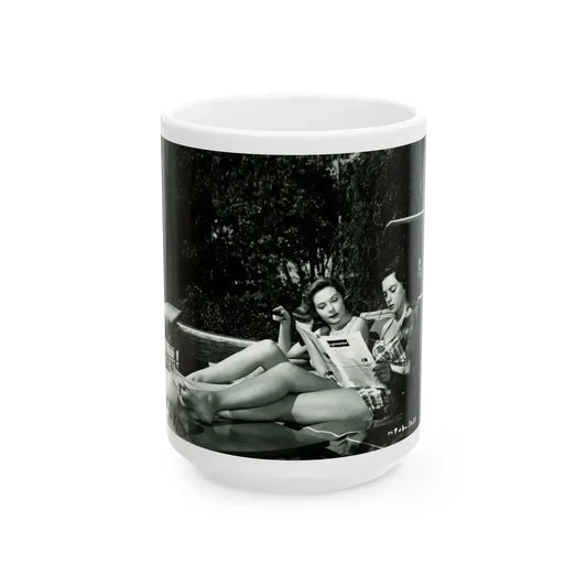 Faith Domergue #222 (Vintage Female Icon) White Coffee Mug 15oz - Go Mug Yourself