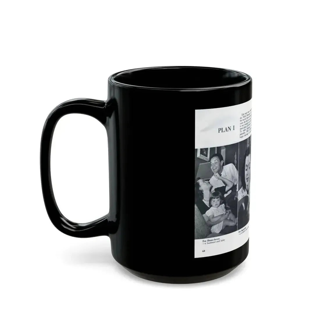 Faith Domergue #229 - [Pages 62 & 63] Pages 5 & 6 of 14+4 B&W Photos & Long Article on her from Pageant Digest Mag. April '51 (Vintage Female Icon) Black Coffee Mug - Go Mug Yourself
