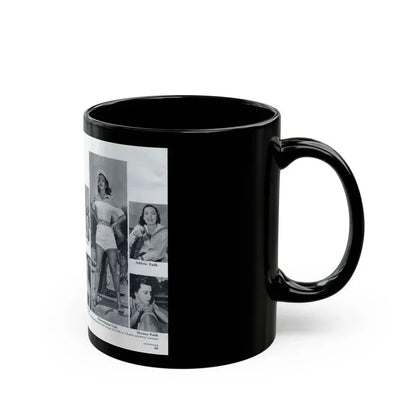 Faith Domergue #230 - [Pages 64 & 65] Pages 7 & 8 of 14+6 B&W Photos & Long Article on her from Pageant Digest Mag. April '51 (Vintage Female Icon) Black Coffee Mug - Go Mug Yourself