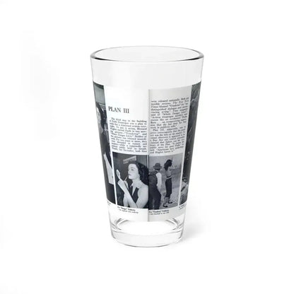 Faith Domergue #231 - Pages 66 & 67 Pages 9 & 10 of 14+4 B&W Photos & Long Article on her from Pageant Digest Mag. April '51 (Vintage Female Icon) Pint Glass 16oz 16oz - Go Mug Yourself