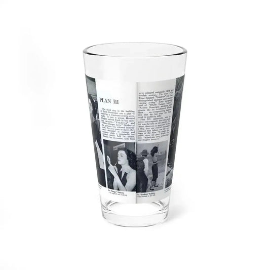 Faith Domergue #231 - Pages 66 & 67 Pages 9 & 10 of 14+4 B&W Photos & Long Article on her from Pageant Digest Mag. April '51 (Vintage Female Icon) Pint Glass 16oz 16oz - Go Mug Yourself