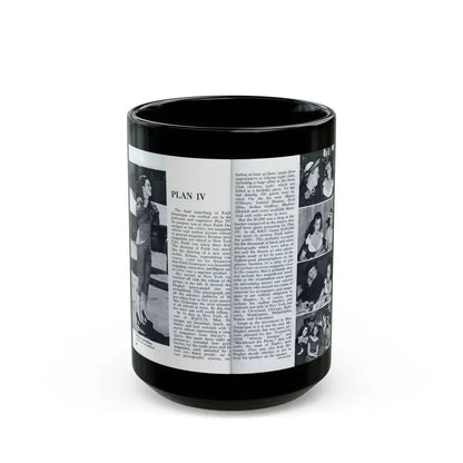 Faith Domergue #232 - [Pages 68 & 69] Pages 11 & 12 of 14+5 B&W Photos & Long Article on her from Pageant Digest Mag. April '51 (Vintage Female Icon) Black Coffee Mug 15oz - Go Mug Yourself
