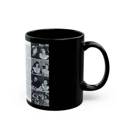 Faith Domergue #232 - [Pages 68 & 69] Pages 11 & 12 of 14+5 B&W Photos & Long Article on her from Pageant Digest Mag. April '51 (Vintage Female Icon) Black Coffee Mug - Go Mug Yourself