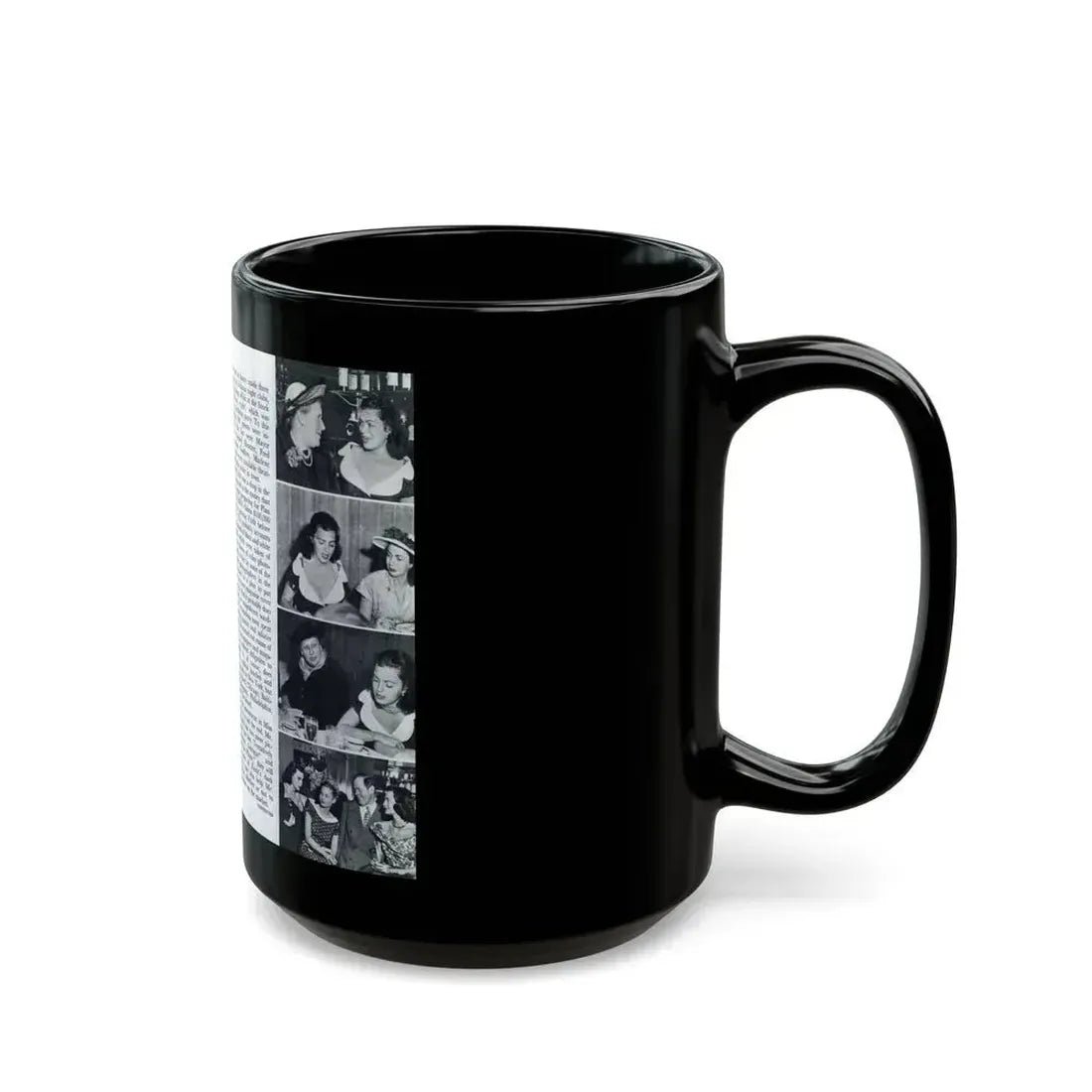 Faith Domergue #232 - [Pages 68 & 69] Pages 11 & 12 of 14+5 B&W Photos & Long Article on her from Pageant Digest Mag. April '51 (Vintage Female Icon) Black Coffee Mug - Go Mug Yourself
