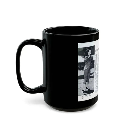Faith Domergue #232 - [Pages 68 & 69] Pages 11 & 12 of 14+5 B&W Photos & Long Article on her from Pageant Digest Mag. April '51 (Vintage Female Icon) Black Coffee Mug - Go Mug Yourself