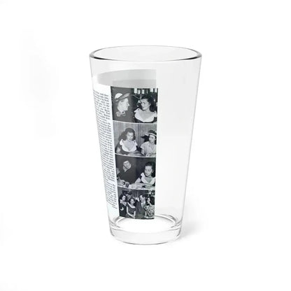 Faith Domergue #232 - Pages 68 & 69 Pages 11 & 12 of 14+5 B&W Photos & Long Article on her from Pageant Digest Mag. April '51 (Vintage Female Icon) Pint Glass 16oz - Go Mug Yourself