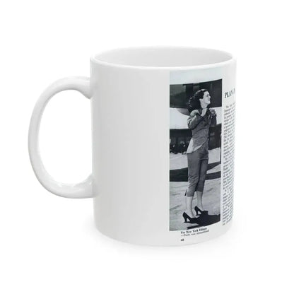 Faith Domergue #232 - [Pages 68 & 69] Pages 11 & 12 of 14+5 B&W Photos & Long Article on her from Pageant Digest Mag. April '51 (Vintage Female Icon) White Coffee Mug - Go Mug Yourself