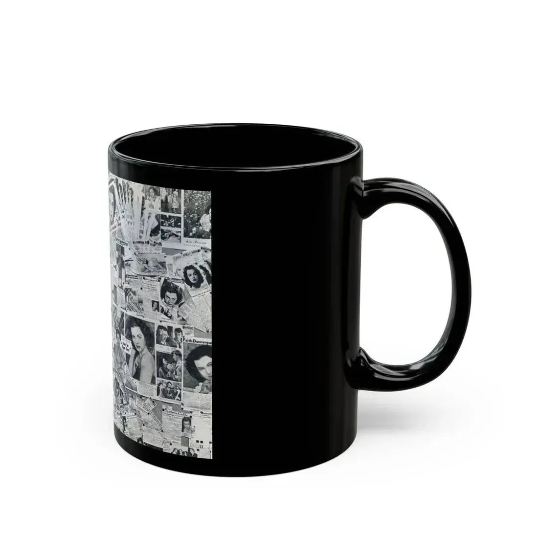 Faith Domergue #233 - [Pages 70 & 71] Pages 13 & 14 of 14+Compilation Tons of Mag. Covers & More from Pageant Digest Mag. April '51 (Vintage Female Icon) Black Coffee Mug - Go Mug Yourself