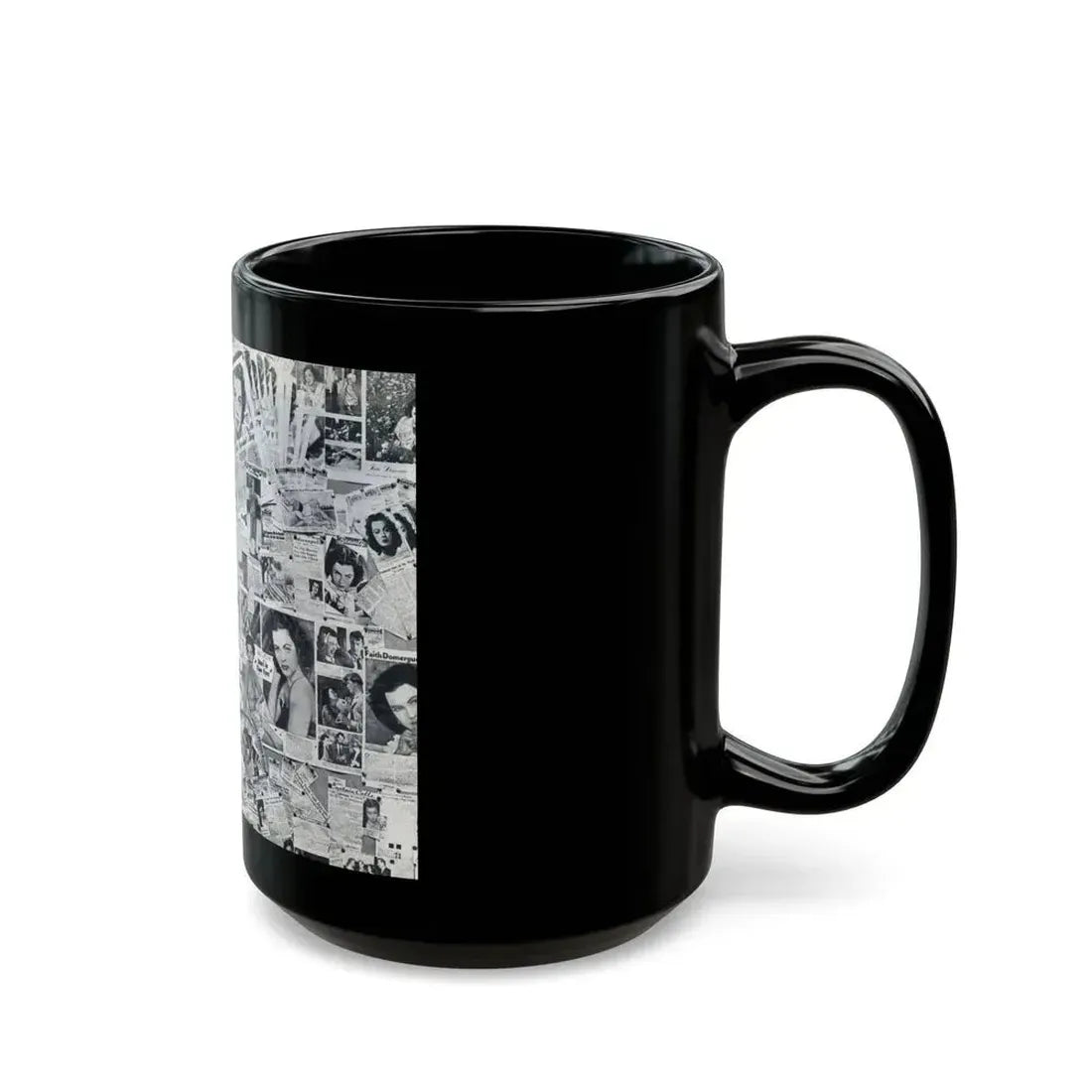 Faith Domergue #233 - [Pages 70 & 71] Pages 13 & 14 of 14+Compilation Tons of Mag. Covers & More from Pageant Digest Mag. April '51 (Vintage Female Icon) Black Coffee Mug - Go Mug Yourself
