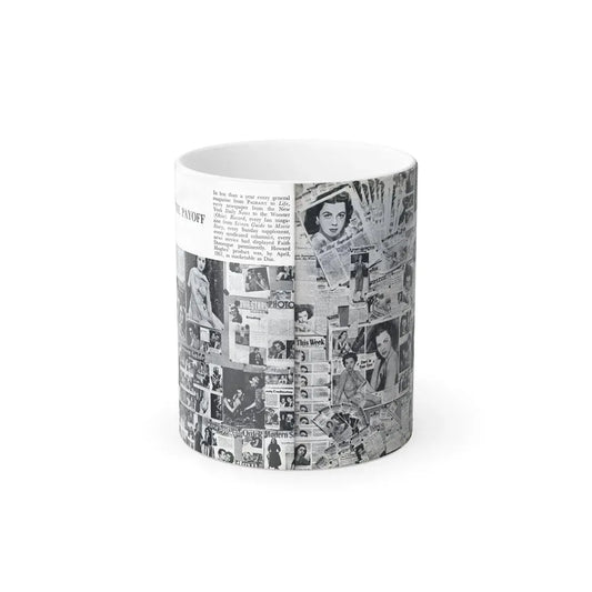 Faith Domergue #233 - [Pages 70 & 71] Pages 13 & 14 of 14+Compilation Tons of Mag. Covers & More from Pageant Digest Mag. April '51 (Vintage Female Icon) Color Changing Mug 11oz 11oz - Go Mug Yourself