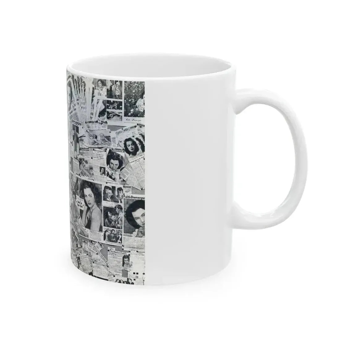Faith Domergue #233 - [Pages 70 & 71] Pages 13 & 14 of 14+Compilation Tons of Mag. Covers & More from Pageant Digest Mag. April '51 (Vintage Female Icon) White Coffee Mug - Go Mug Yourself