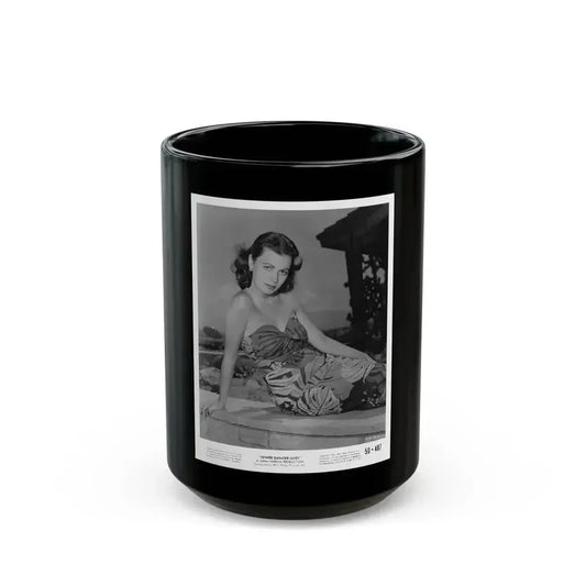 Faith Domergue #234 (Vintage Female Icon) Black Coffee Mug 15oz - Go Mug Yourself