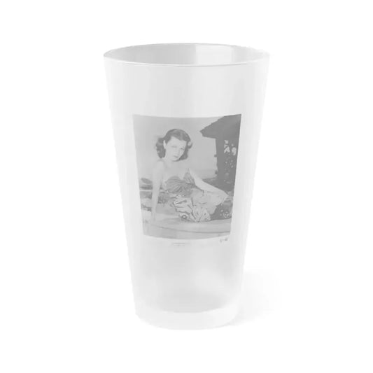 Faith Domergue #234 (Vintage Female Icon) Frosted Pint Glass 16oz 16oz Frosted - Go Mug Yourself