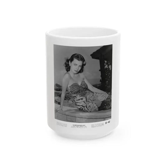 Faith Domergue #234 (Vintage Female Icon) White Coffee Mug 15oz - Go Mug Yourself
