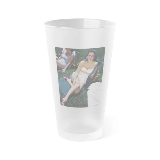 Faith Domergue #237 (Vintage Female Icon) Frosted Pint Glass 16oz-16oz-Frosted-Go Mug Yourself