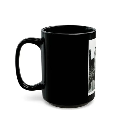 Faith Domergue #238 - Remade B&W 8x10 Full Full Body 2-Piece Swimsuit Cheesecake Photo HQ Re-Print (Vintage Female Icon) Black Coffee Mug - Go Mug Yourself