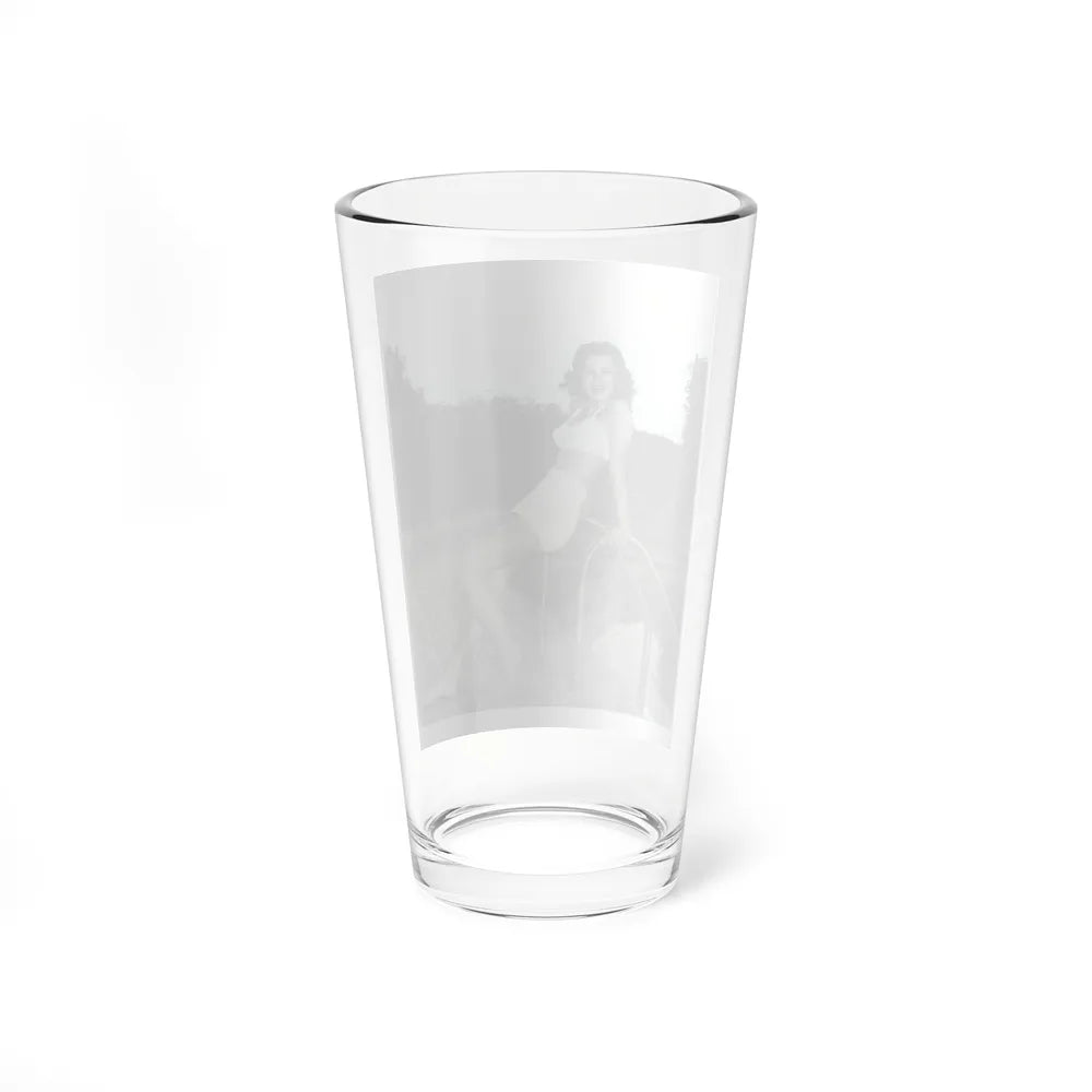 Faith Domergue #238 - Remade B&W 8x10 Full Full Body 2-Piece Swimsuit Cheesecake Photo HQ Re-Print (Vintage Female Icon) Pint Glass 16oz-Go Mug Yourself